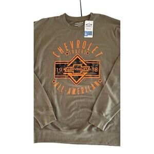 Chevrolet Trucks All-American Camo Logo T-Shirt L Olive Green Official GM-NWT